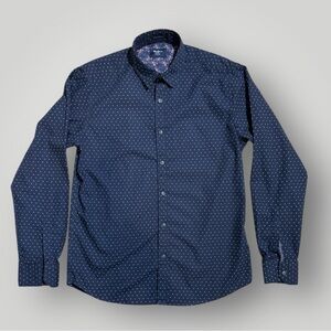 Pepe Jeans London Indigo
Specials Button Down Shirt Men's
Medium Micro Print